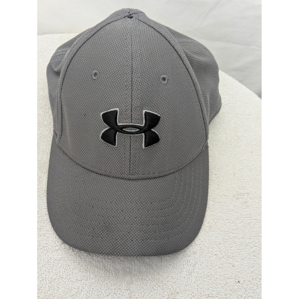 Under Armour Youth SM Grey Classic Fit Baseball Hat Cap 1305457 HeatGear